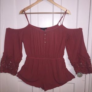 Off The Shoulder Bell Sleeved Romper